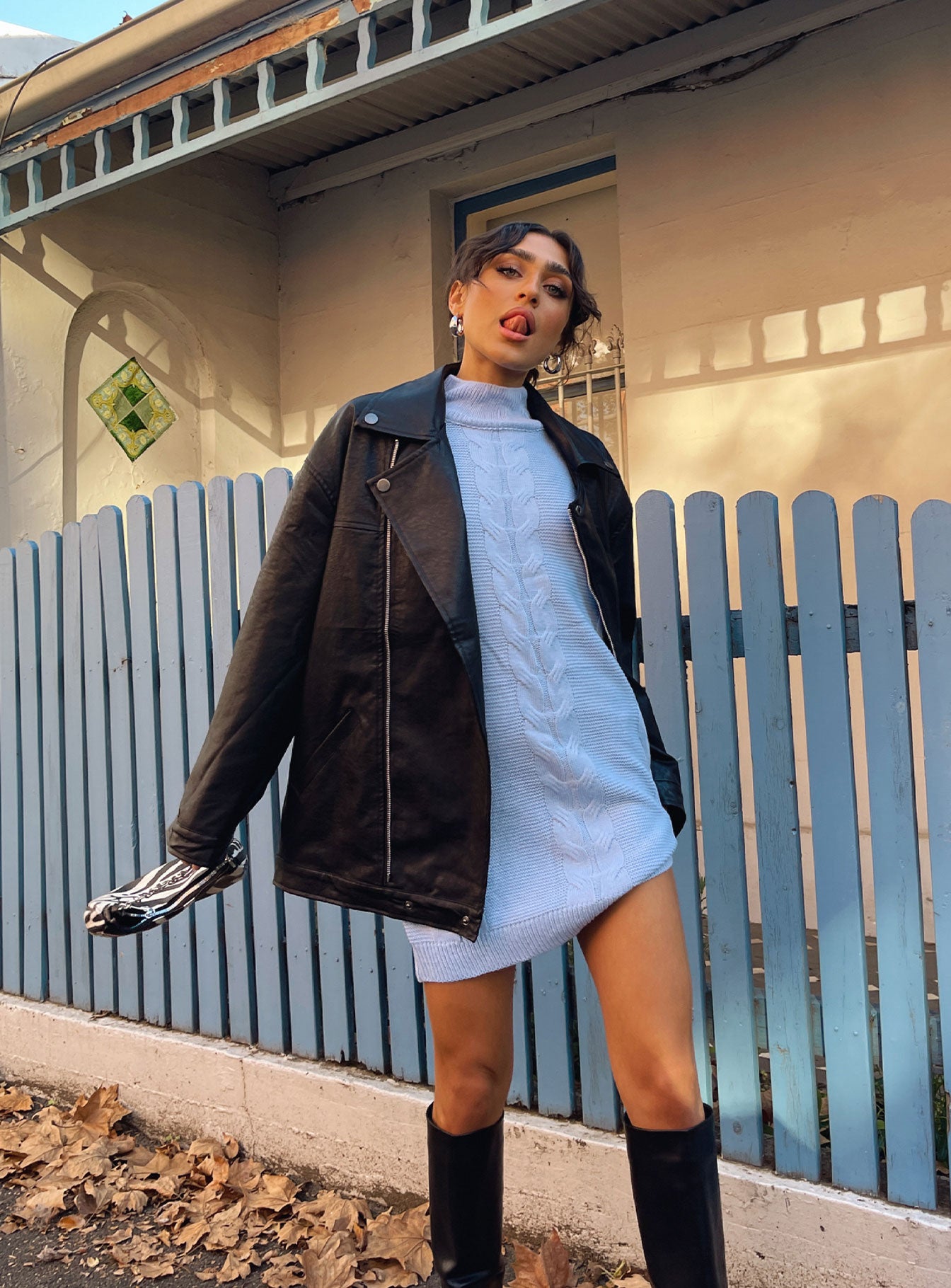 Next in Line Faux Leather Biker Jacket - Image 9