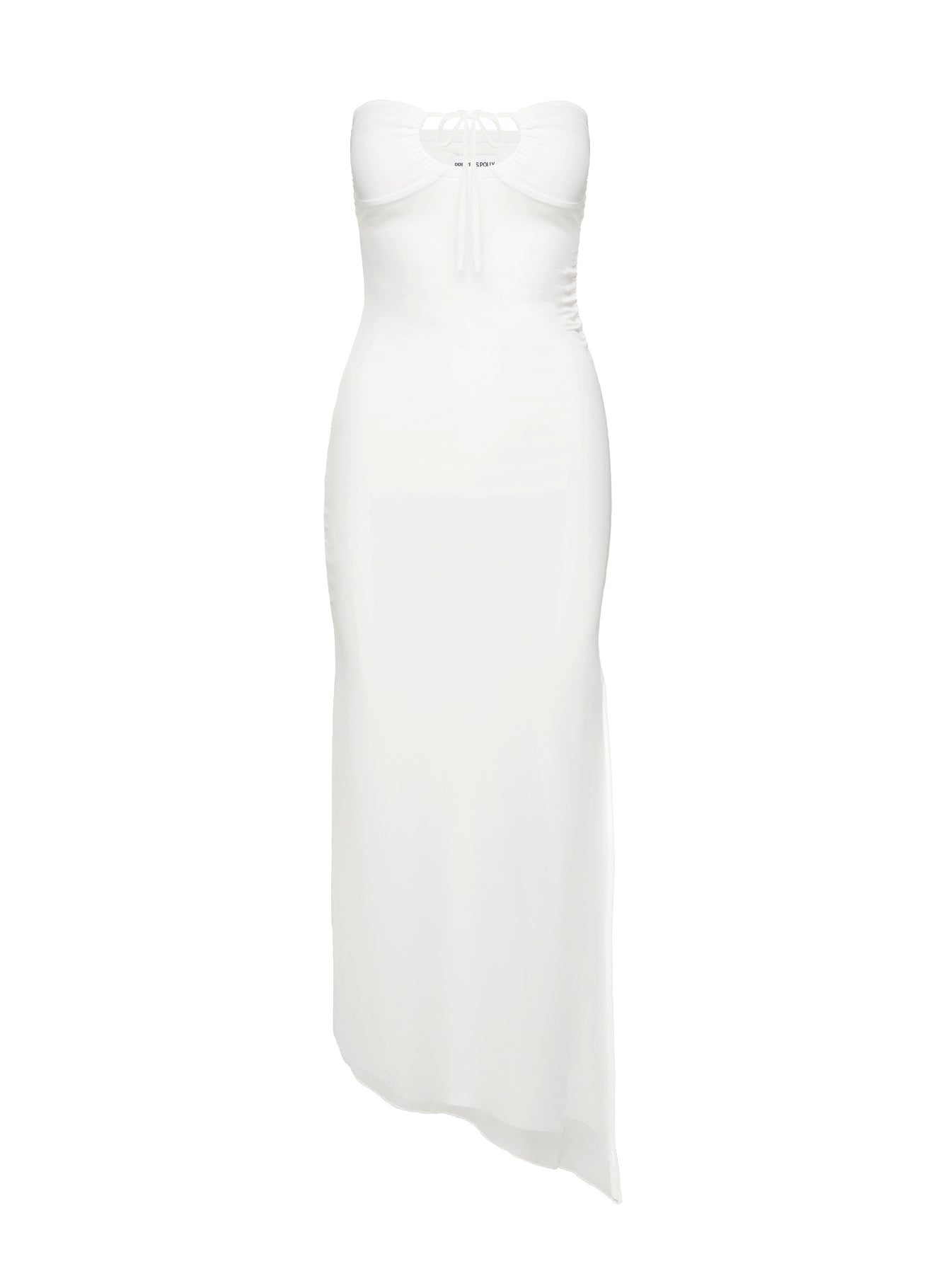 Noe Strapless Maxi Dress White - Image 5