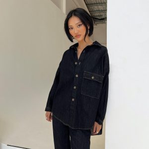 Nyc Boyfriend Shirt Dark Denim