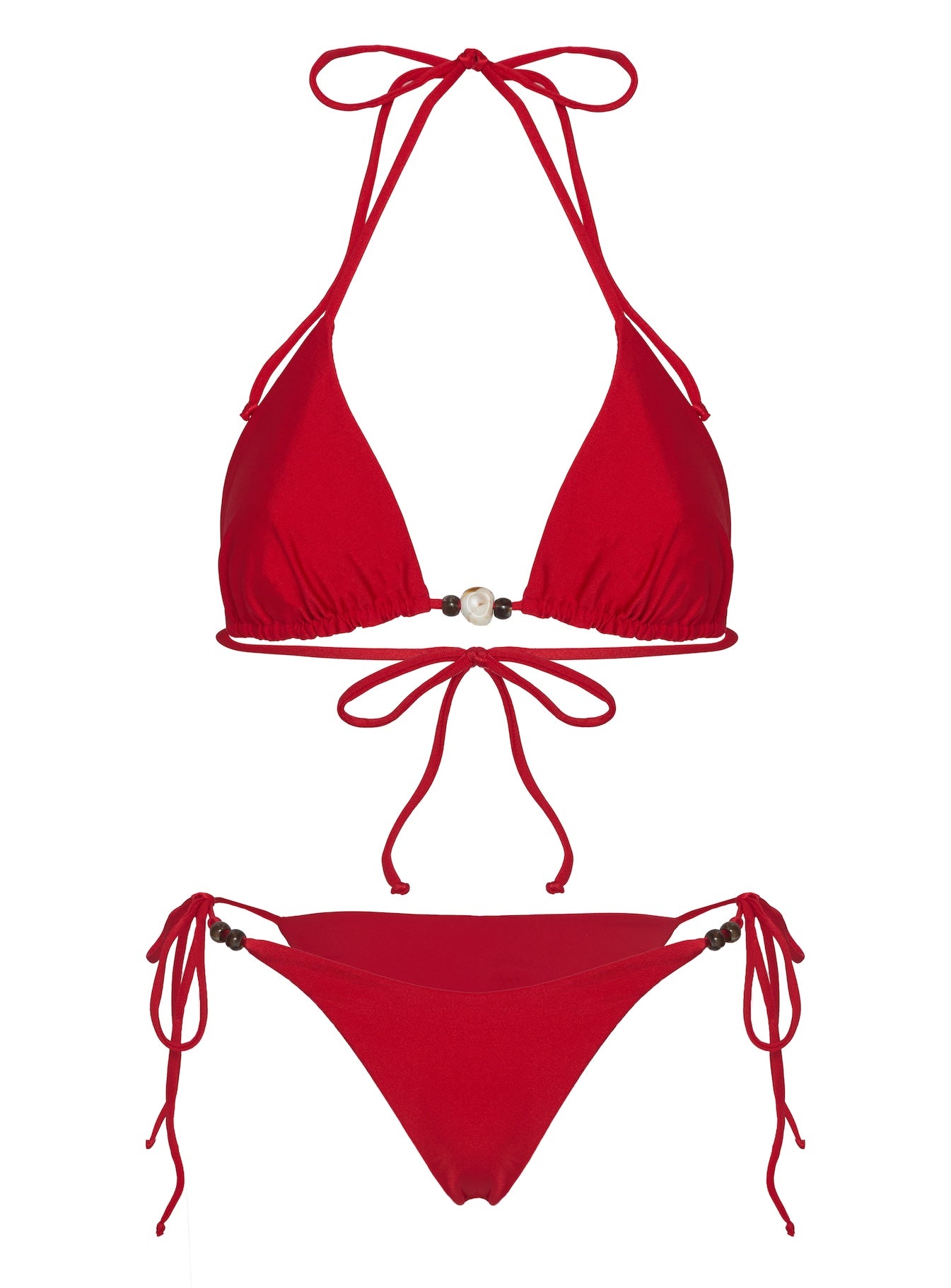 Nevaeh Beaded Bikini Top Red Shimmer - Image 5