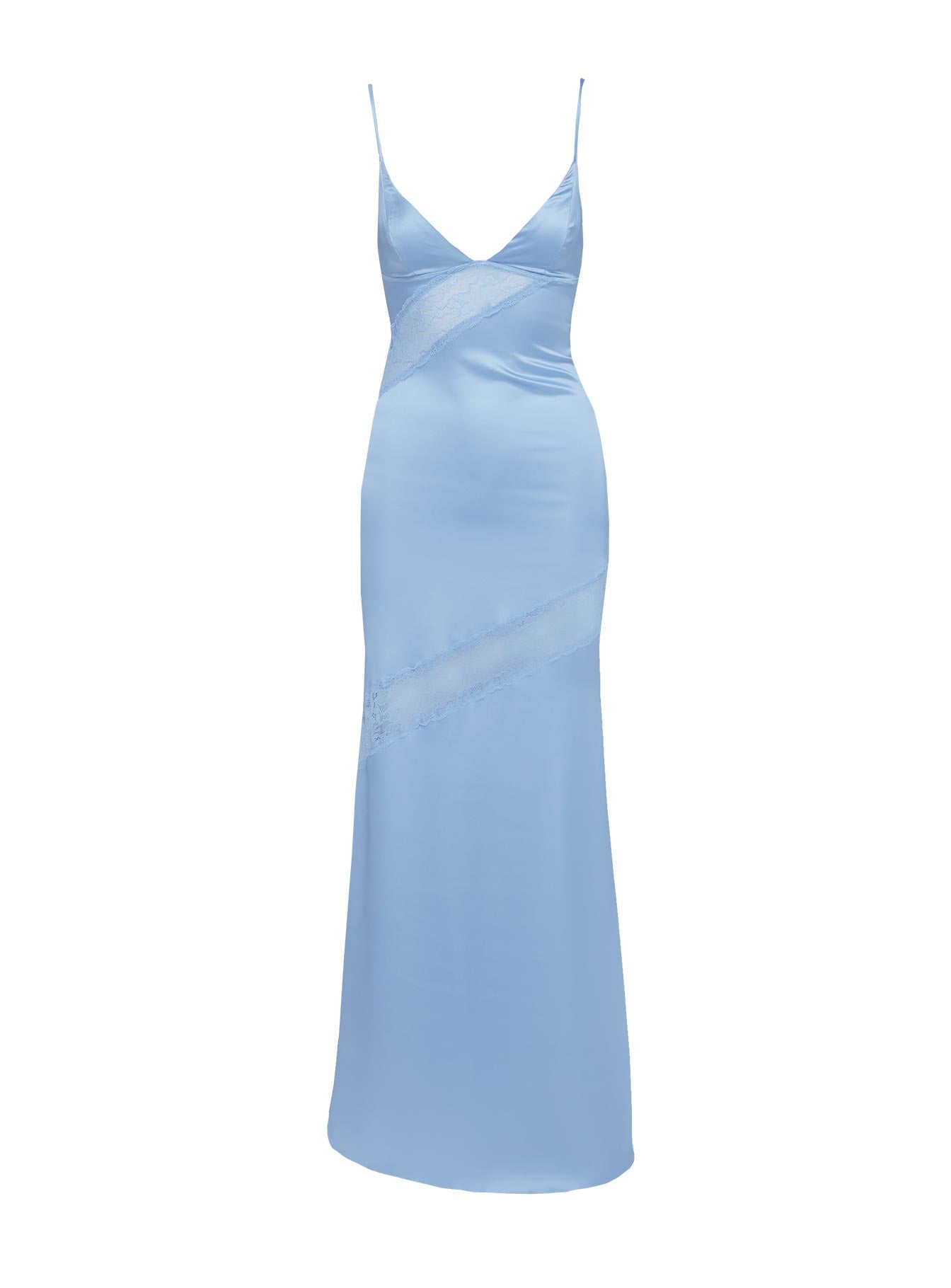On Postcards Tie Split Maxi Dress Blue - Image 6