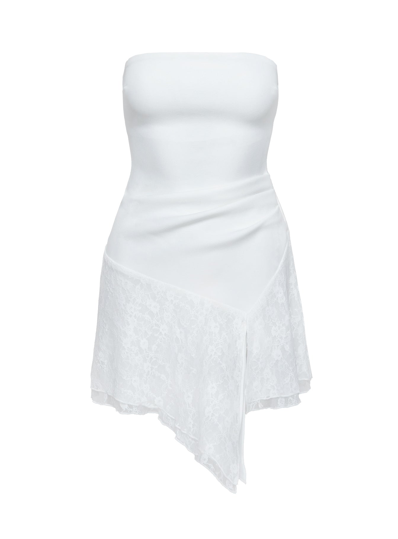 Open Arms Lace Mini Dress White - Image 5