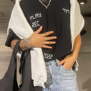 Recording Oversize Tee Black