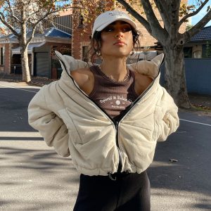 Polly Puffer Jacket Beige