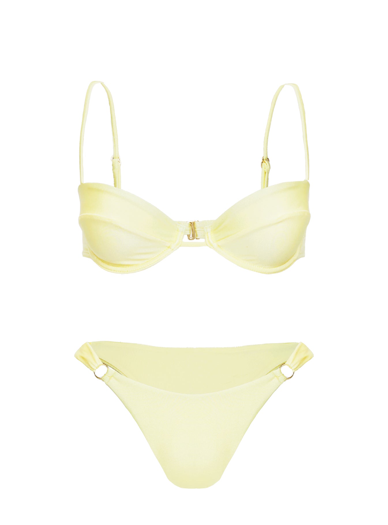 Presson Shine Underwire Bikini Top Yellow - Image 5