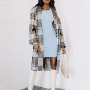 Penelope Coat Brown Check