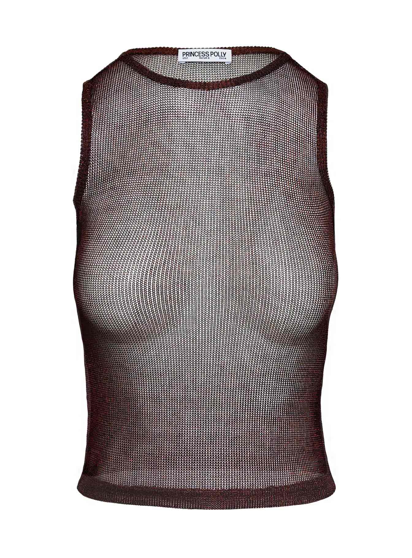 Perfect Mirage Sheer Top Brown - Image 5