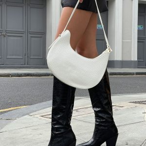 State of Mind Bag White Croc Eco