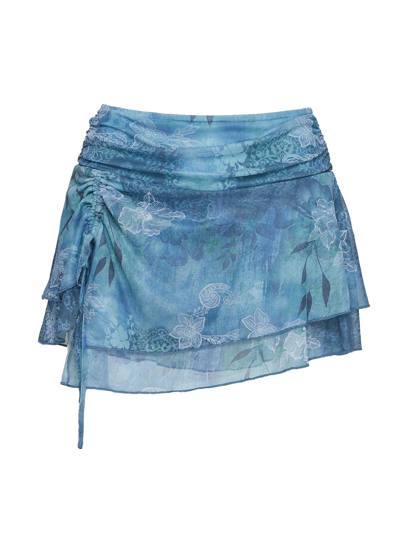 Rosee Frill Mini Skort Blue Multi - Image 5