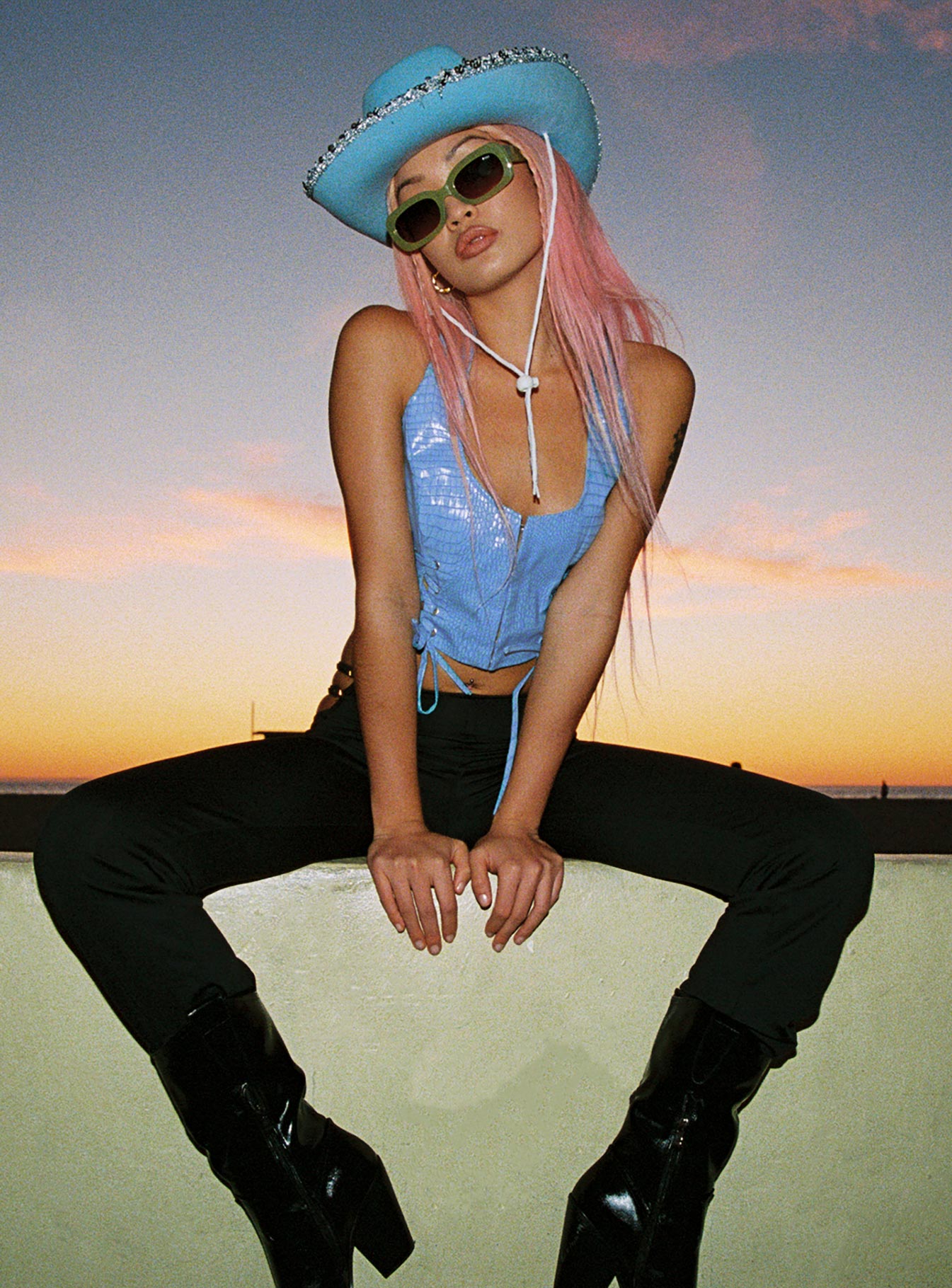 Jess Cut Out Pants Black - Image 9