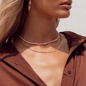 In The Zone Necklace Set Pink