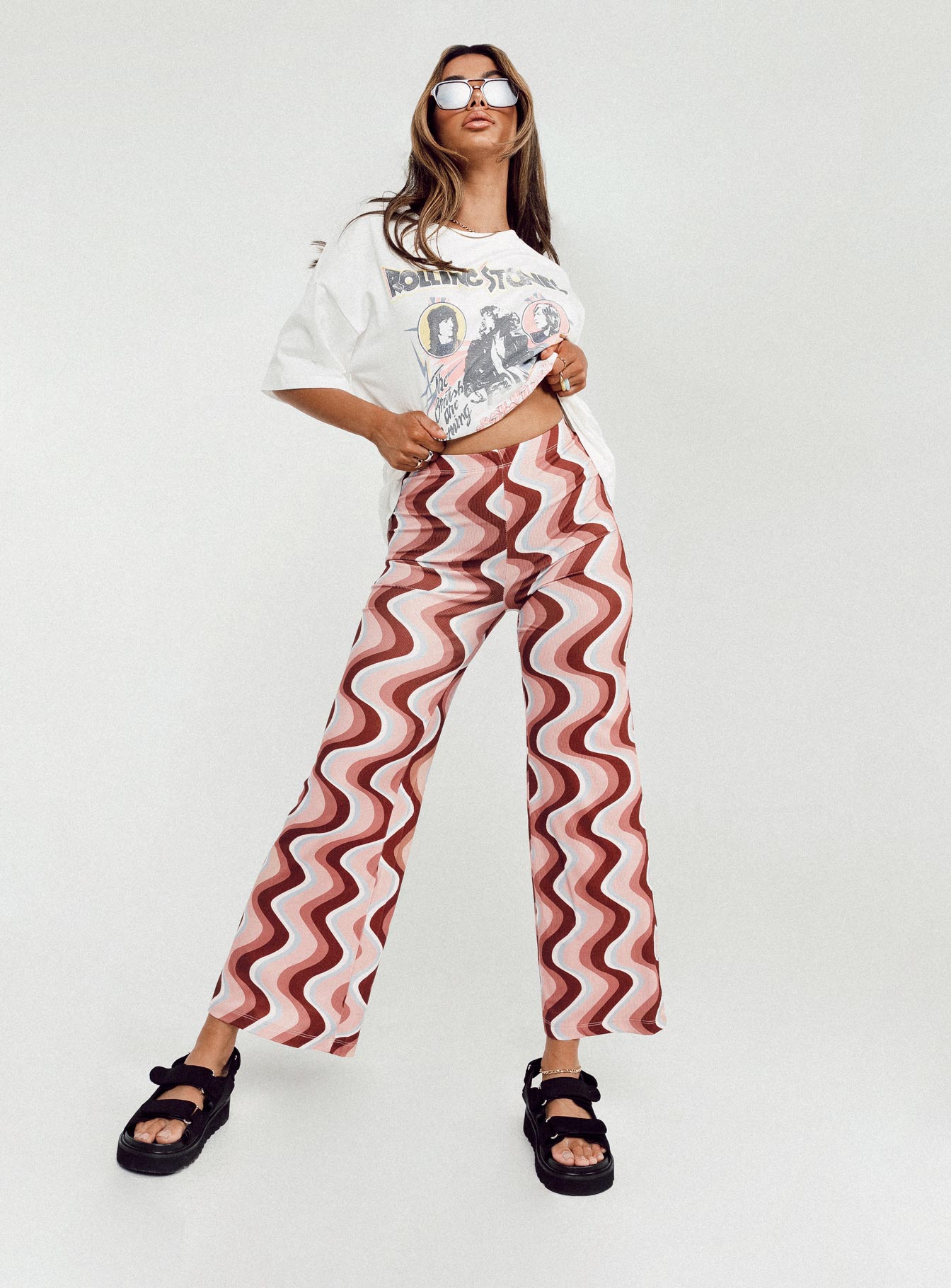 Retro Lights Pants Brown - Image 6