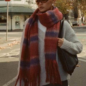 Rotini Scarf Red / Purple