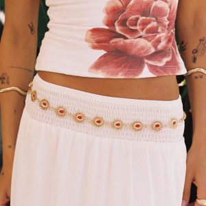 Royal Gleam Belt Gold / Red