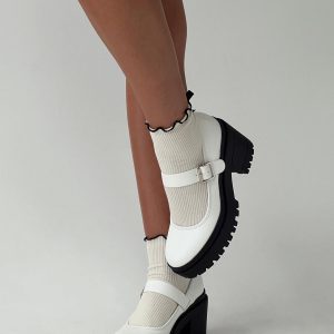Sabrina Heels White