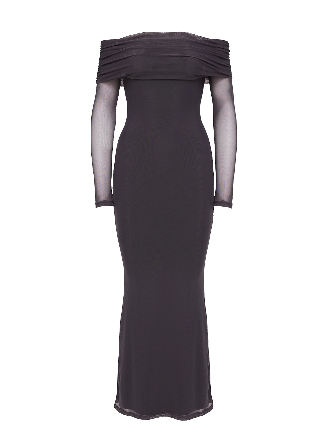 Saywell Off The Shoulder Maxi Dress Charcoal - Image 8