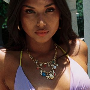 Sealife Charm Necklace Gold