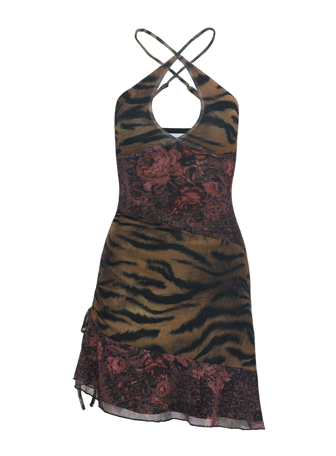 Syrefena Halter Mini Dress Multi Petite - Image 8