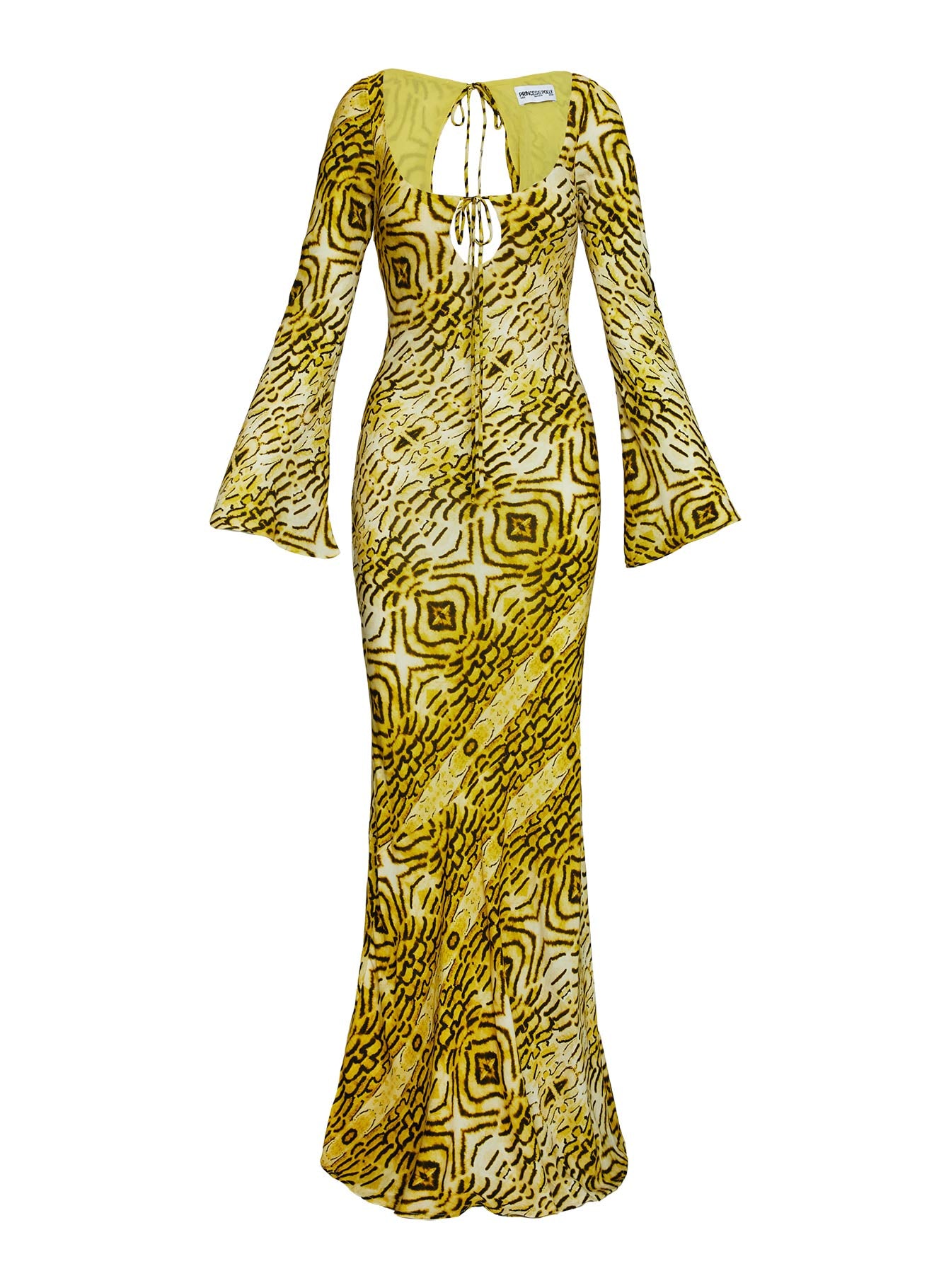 Setting Sun Long Sleeve Maxi Dress Yellow / Black - Image 5