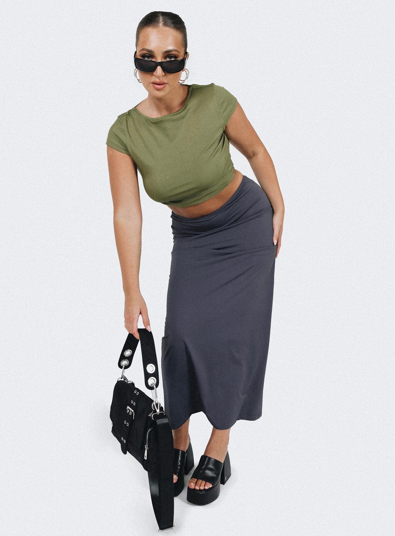 Chipla Maxi Skirt Slate - Image 6