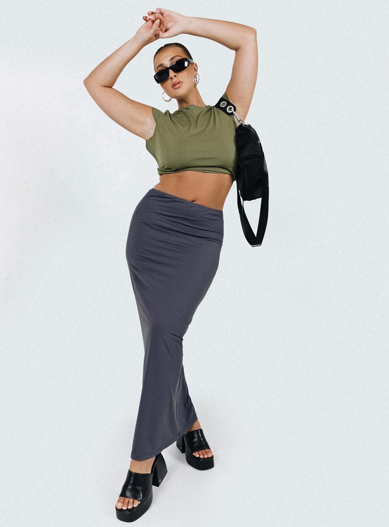 Chipla Maxi Skirt Slate - Image 7