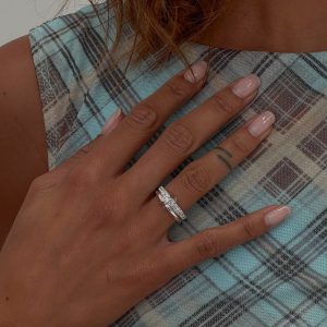 Something Sweet Stacked Ring Silver