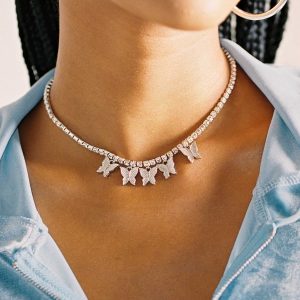 Stellan Butterfly Necklace Silver