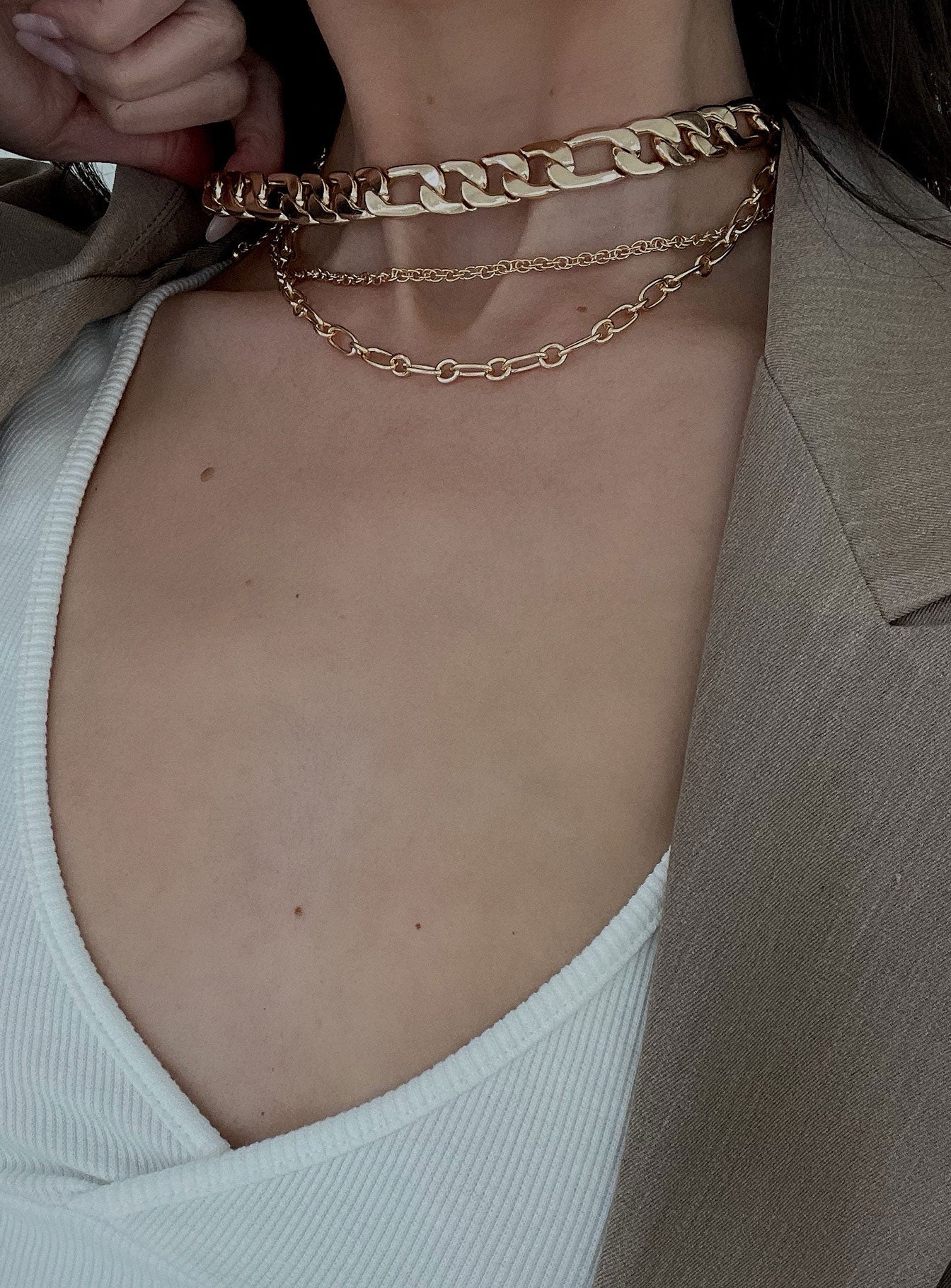 Trisha Necklace Set Gold