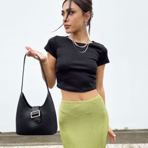 The Classic Cropped Tee Black