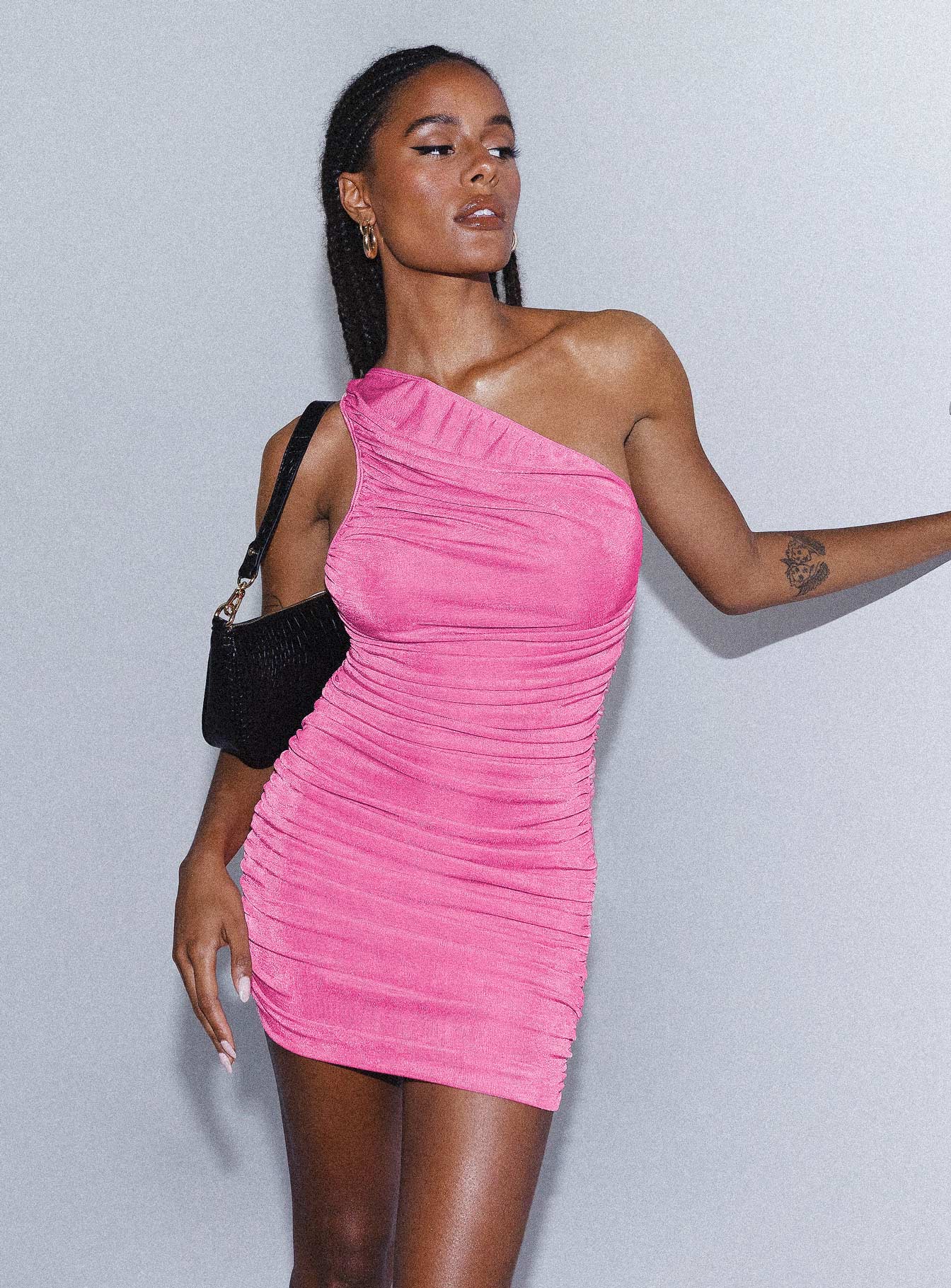 The Goddess Mini Dress Pink - Image 6