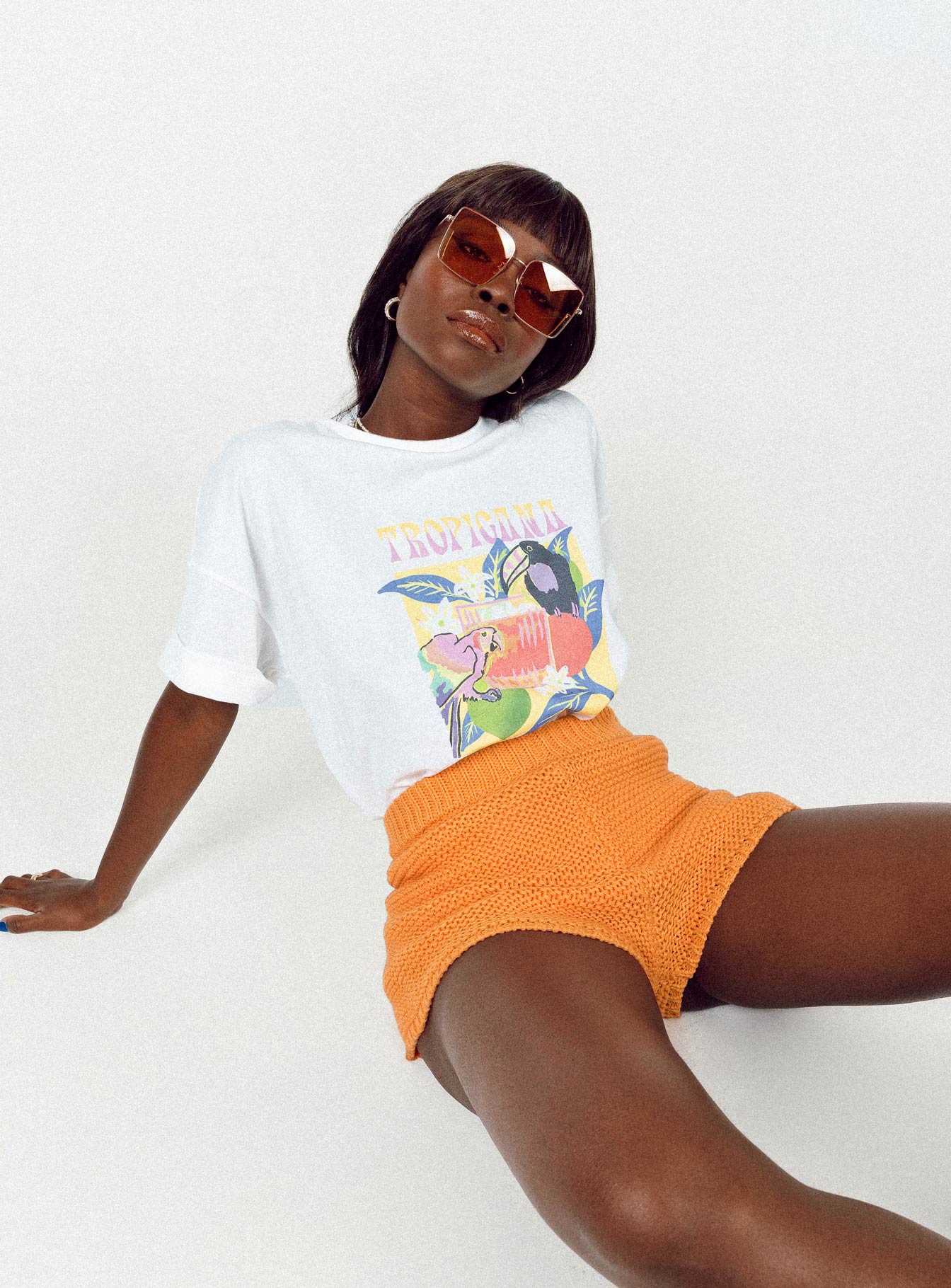 Tropicana Oversized Tee White - Image 7