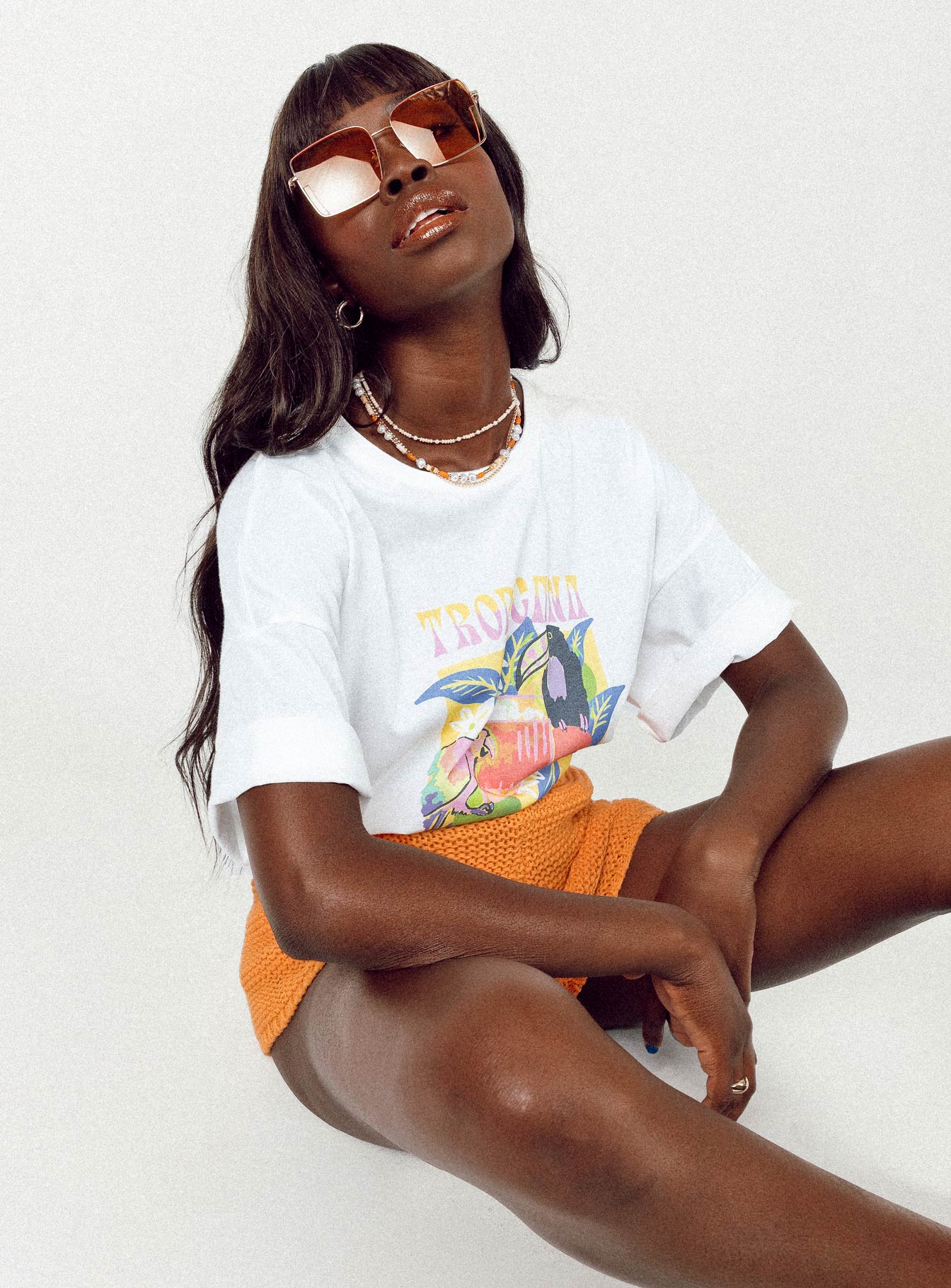 Tropicana Oversized Tee White - Image 8