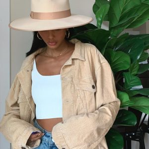 Western Cord Jacket Beige