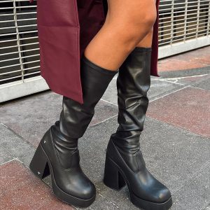 Windsor Smith Highkey Platform Knee High Boots Black