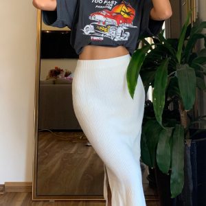 Zanna Midi Skirt White