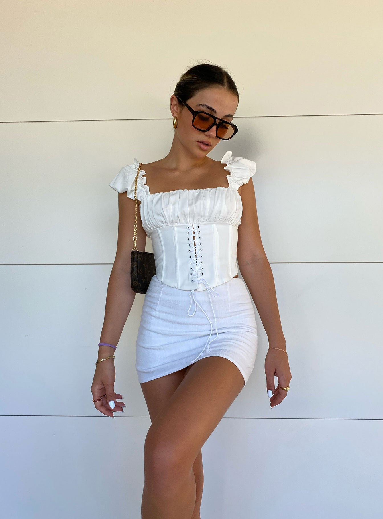 Selby Mini Skirt White - Image 12