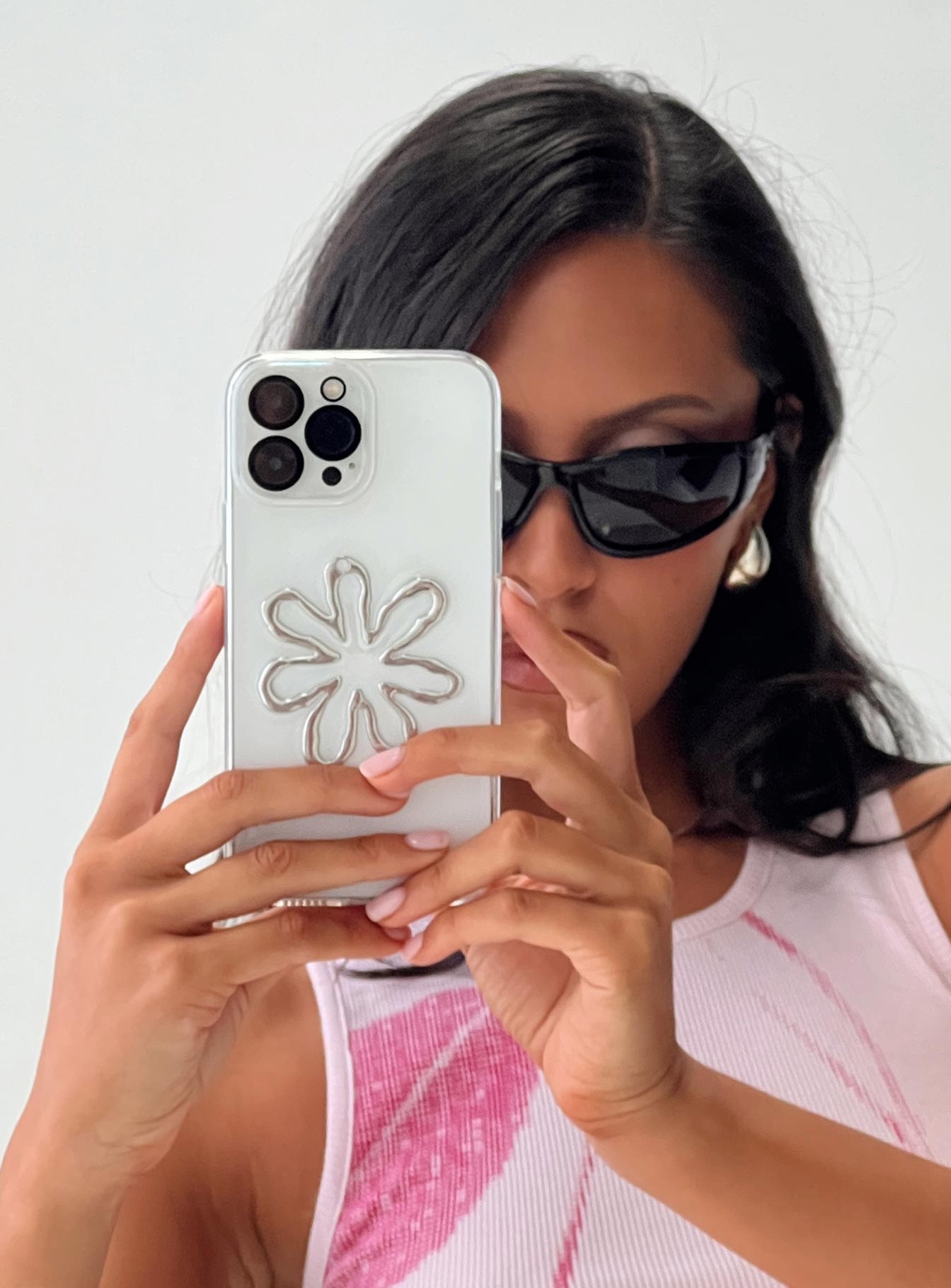 Blink Twice iPhone Case Clear / Silver - Image 3