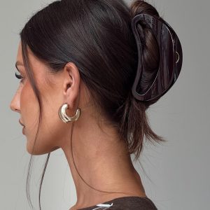 Say My Name Hair Clip Chocolate