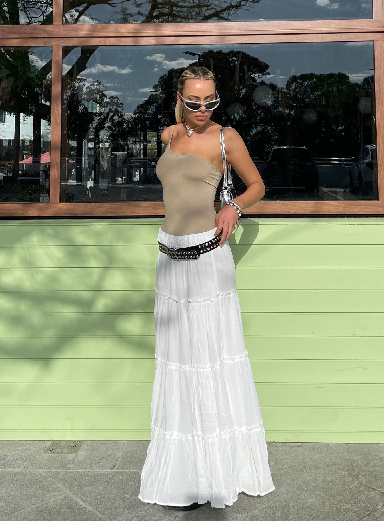 Miriah Maxi Skirt White Petite - Image 9