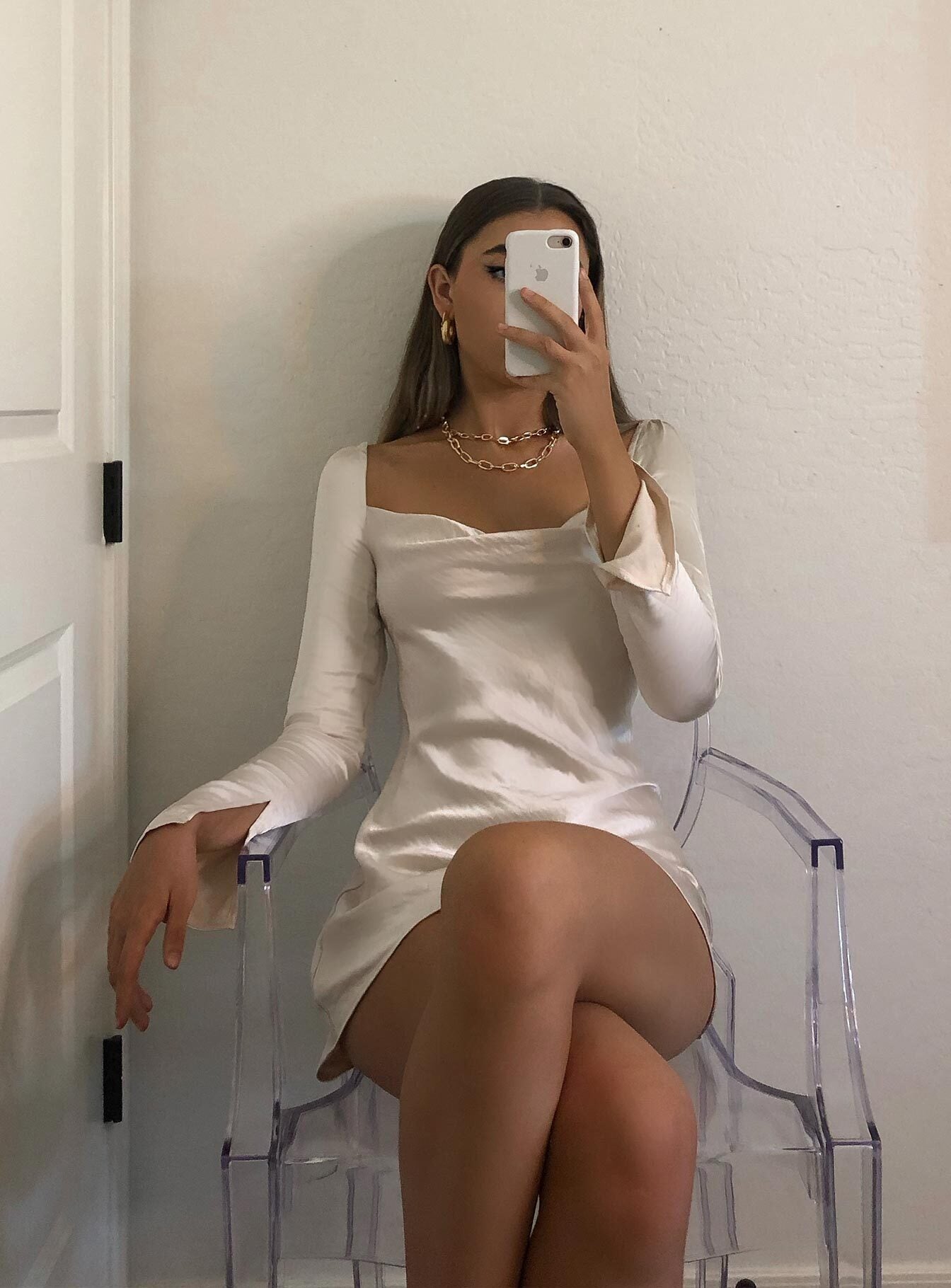 Star Power Mini Dress Champagne - Image 6