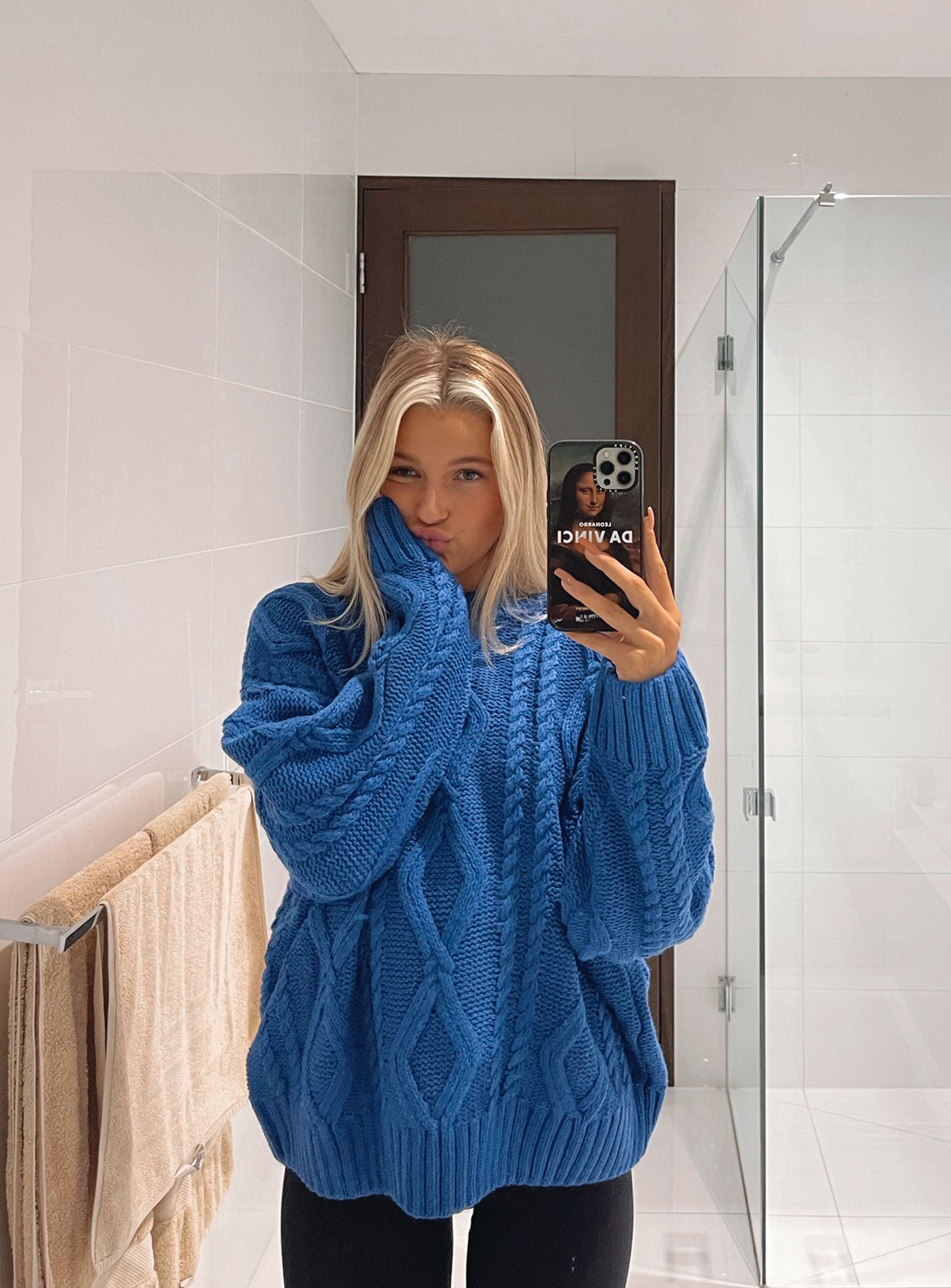 Anaya Oversized Sweater Monday Blues - Image 7