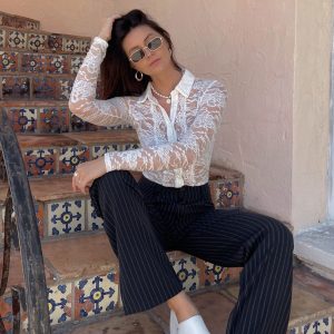 Iona Long Sleeve Top White