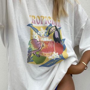 Tropicana Oversized Tee White