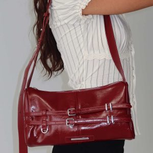 Recognize Buckle Detail Bag Red