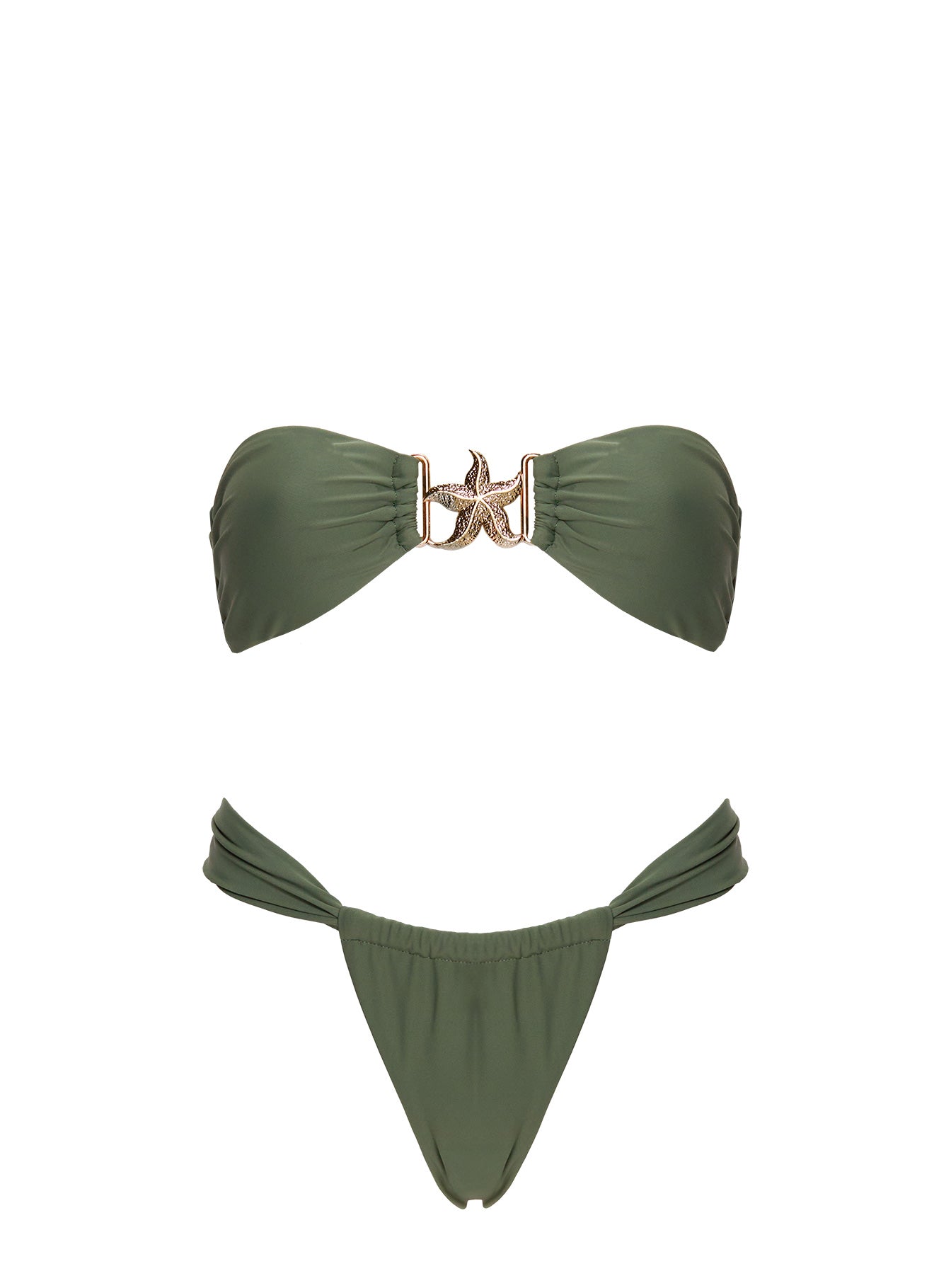 Summer Season Ruched Side Bikini Bottoms Green - Image 5