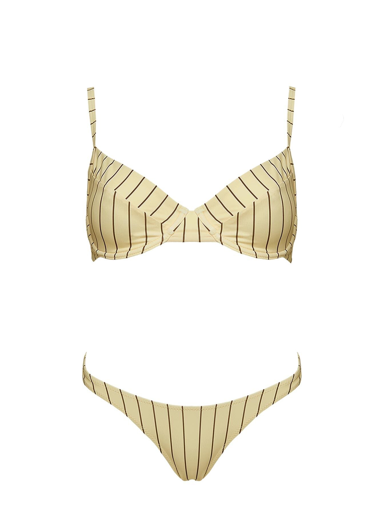 The Deep End Bikini Top Yellow Stripe - Image 5