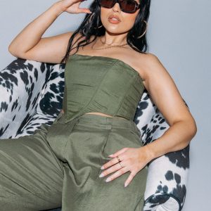 La Quinta Tube Top Khaki