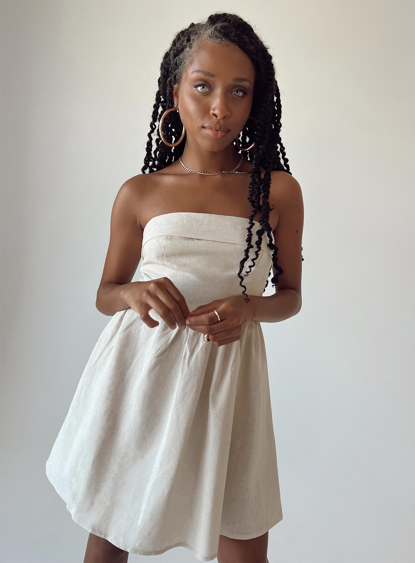 Kallie Mini Dress Beige