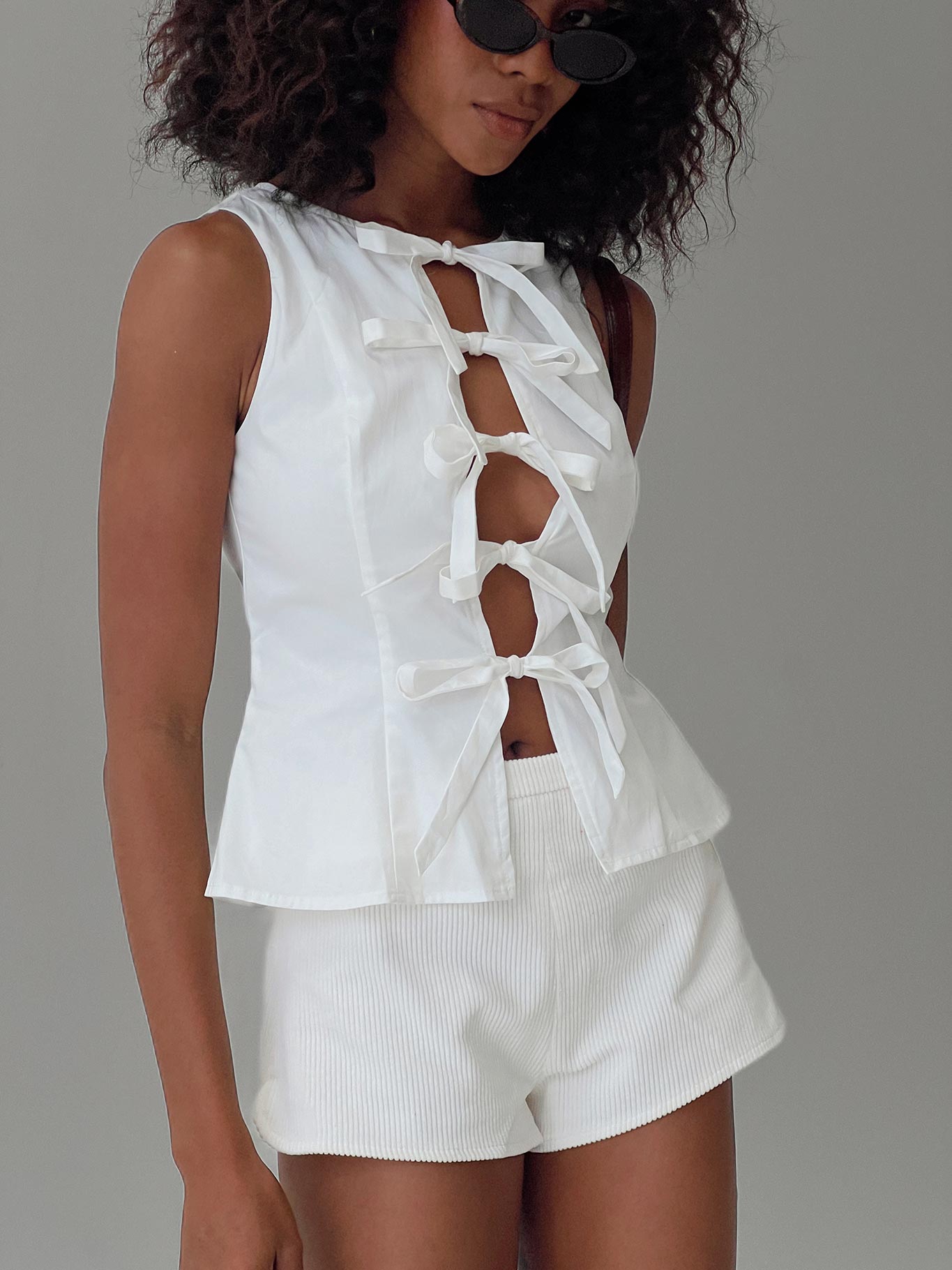 Luminary Tie Up Top White - Image 8