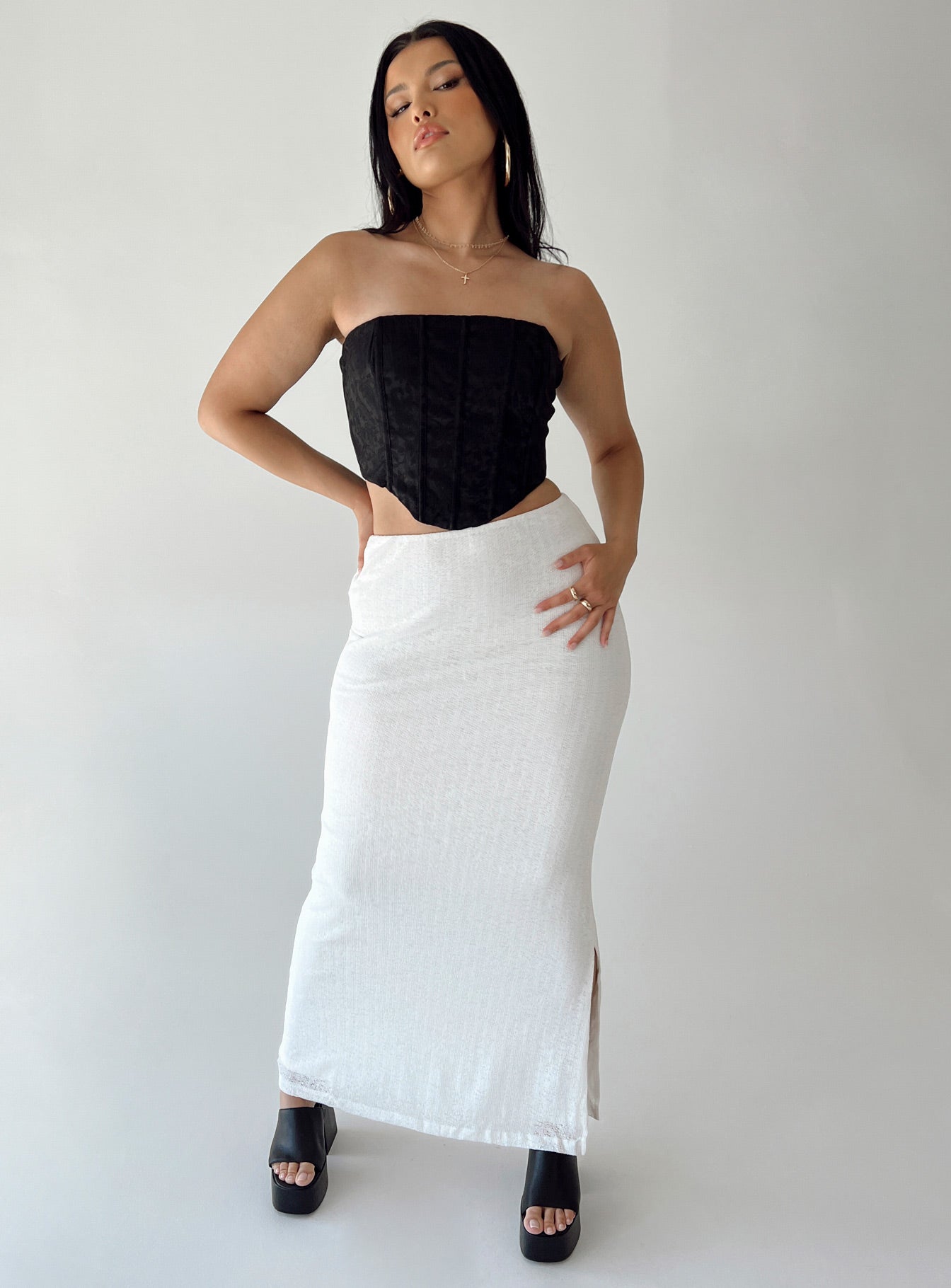 Maynard Maxi Skirt White